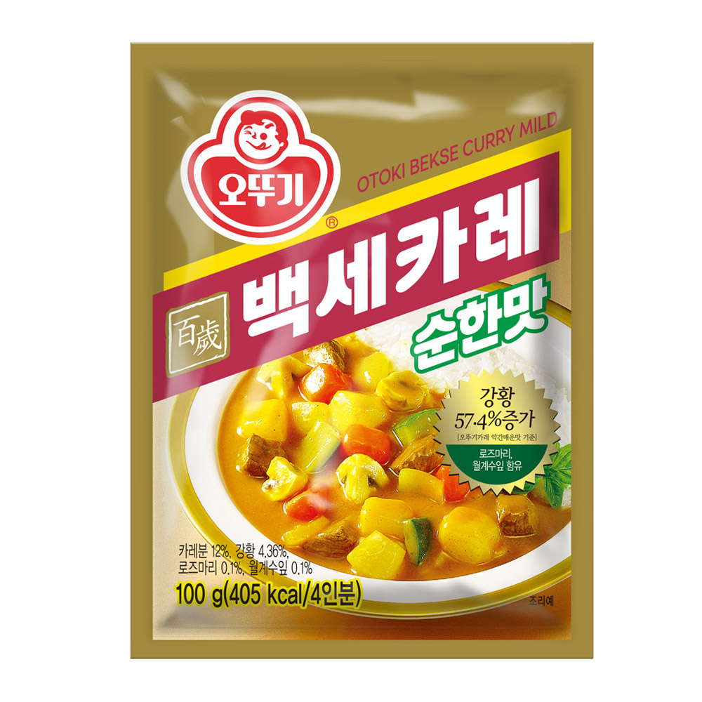 오뚜기 백세카레 순한맛, 100g, 1개 - 상품 이미지