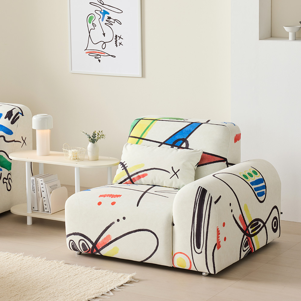 듀이 아트 1인용 쇼파 프리미엄 갤럭시 패브릭 모듈 소파 CL526