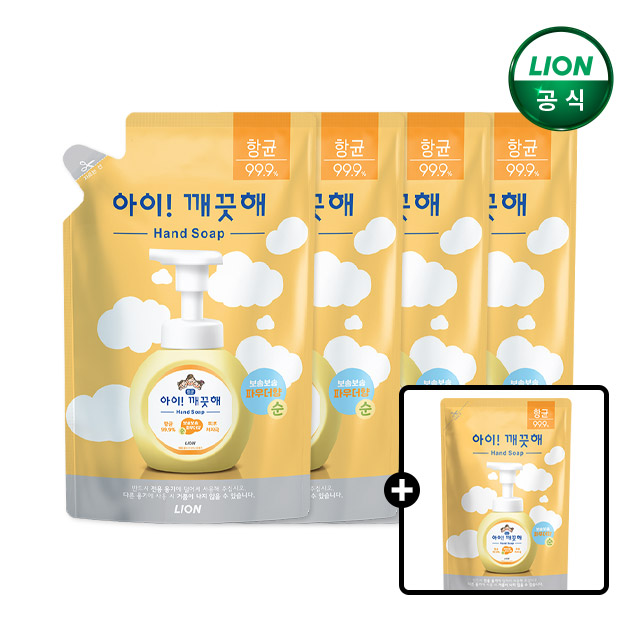 아이깨끗해 핸드워시 450ml 리필 x 4개+100ml 리필/ 손세정제