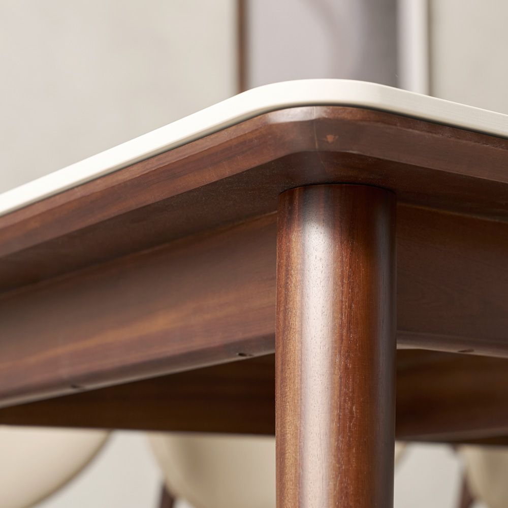 마드리 6인용 원목 세라믹식탁 세트 포세린 상판 테이블 식탁+의자6, 1800mm, 월넛