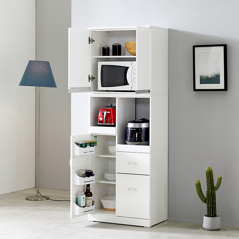 주방 수납장 다기능 렌지대 이렌지 콤보 도어상부장 팀버스리빙 (화이트)