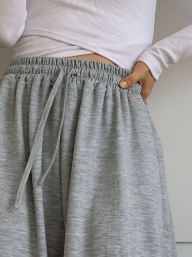 폼나나 Pomnana 오버핏 허리끈 무지 통와이드 여름 가을 팬츠 - 상세 이미지 2