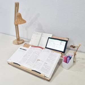 위즈 2단독서대 슬라이드 레일형 원목 책받침대 필기용 책거치대 북스탠드 ... 실사용 후기 | 효과 있을까? - 상품 이미지 2