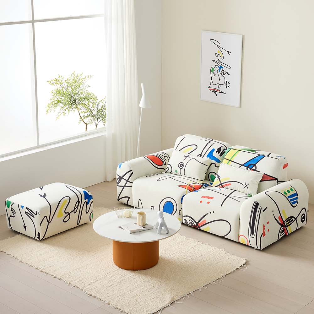 듀이 아트 3인용 쇼파 프리미엄 갤럭시 패브릭 모듈 소파 CL526