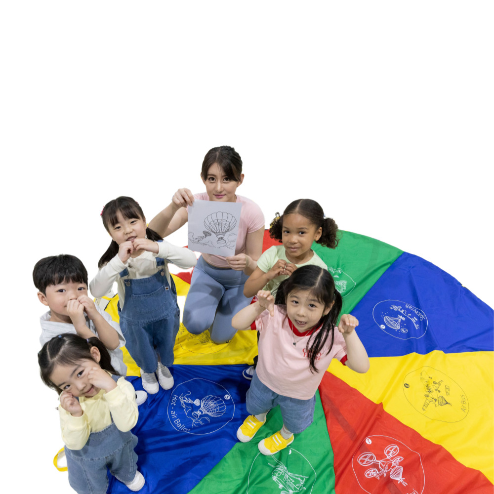 아이소파 점프 그림 낙하산 3.5m ISJ-04 유아 파라슈트 협동 촉감 놀이 체육 교구 - 상세 이미지 4