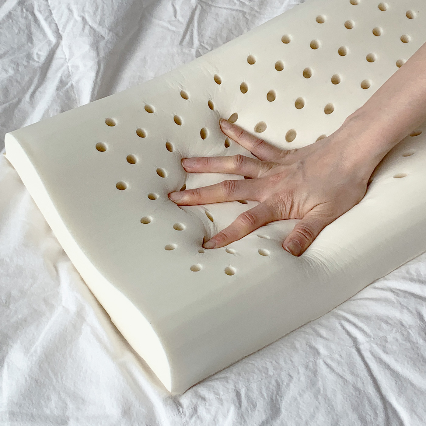 아카시아홈 낮은 경추베개 천연라텍스 굴곡 거북목 일자목베개