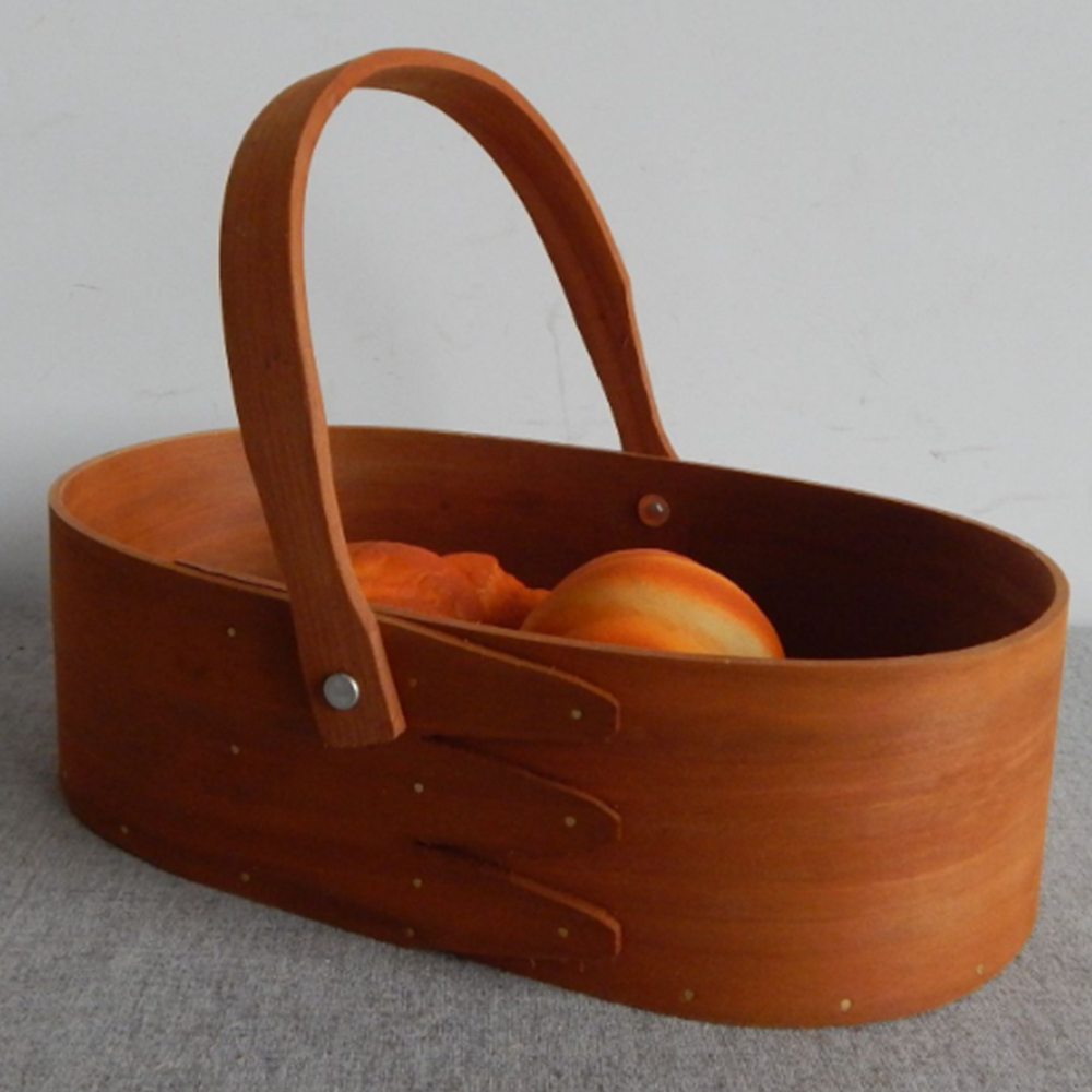 일본식 셰이커박스 욕실용바구니 보관함 피크닉바구니 나무 핸들 바구니 실목판 YR20141