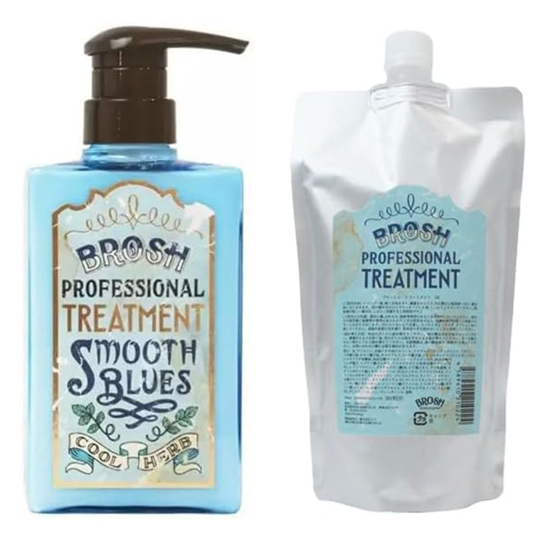 BROSH SMOOTH BLUES 보타니컬 트리트먼트 아이스 민트 본품 400ml+리필 380ml
