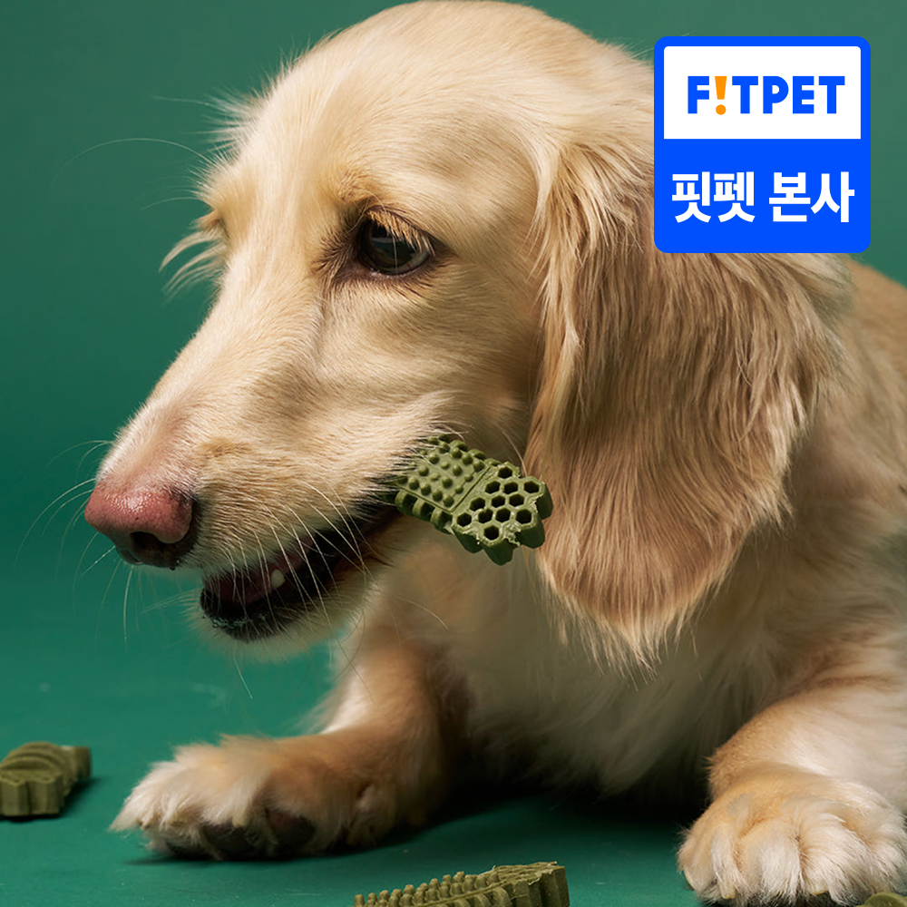 플라고 강아지덴탈껌 양치 치석 입냄새 제거 3D 스케일링껌 오리지널 7개입 1+1