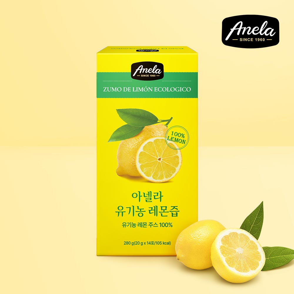 아넬라 유기농 레몬즙 3박스+3박스 (총 84포) 유기농 레몬주스 100%