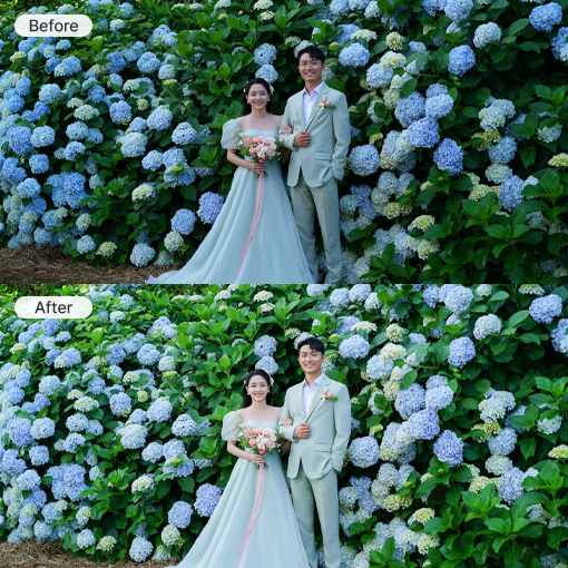 [필모션] 추가금 없는 결혼사진 웨딩사진보정 업체 사설보정 포토샵 본식 결혼식 만삭 스냅