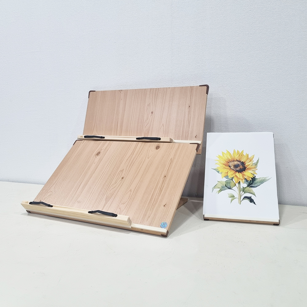 위즈 2단독서대 슬라이드 레일형 원목 책받침대 필기용 책거치대 북스탠드 에이블50, 1개 이미지 4