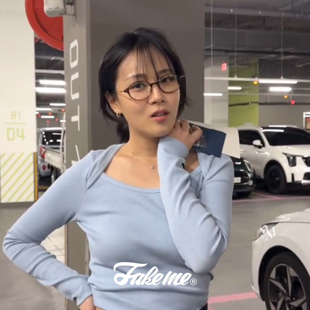 페이크미 케이트 얇은 뿔테 티타늄 콤비 코받침 가벼운 긱시크 오벌 안경 - 상세 이미지 4
