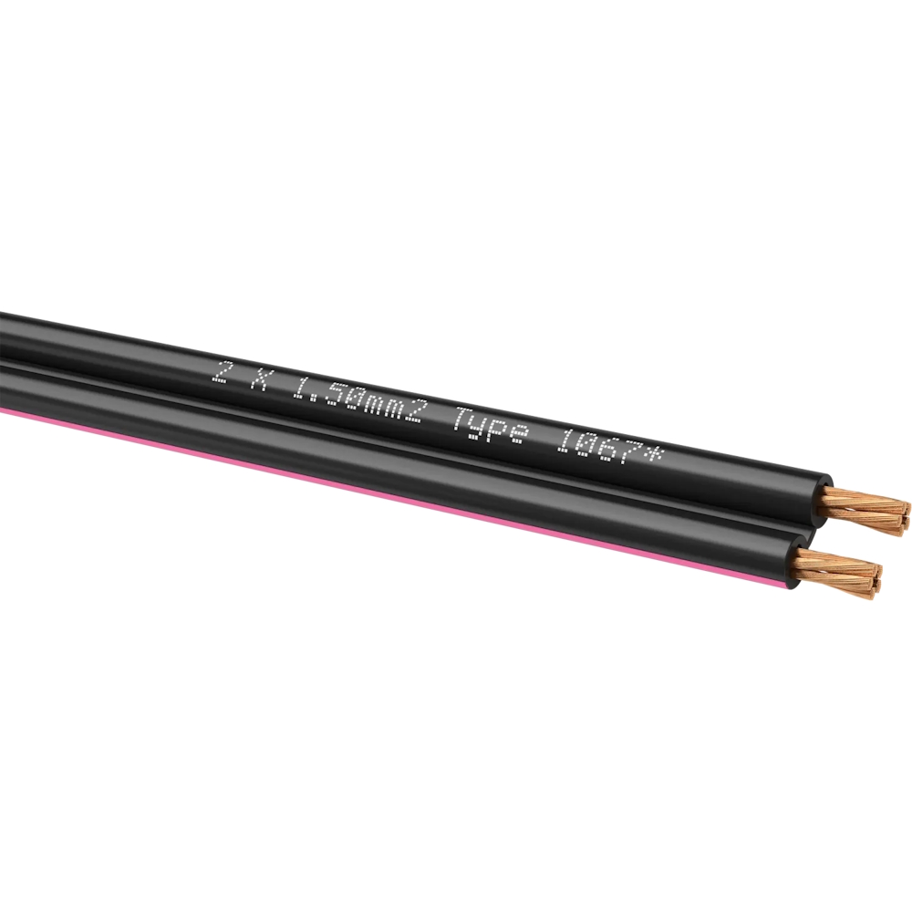 Oehlbach 오엘바흐 SPEAKER WIRE 15 벌크 스피커 케이블 2 x 1.5 mm² 블랙 1M (D1C1067) - 상품 이미지