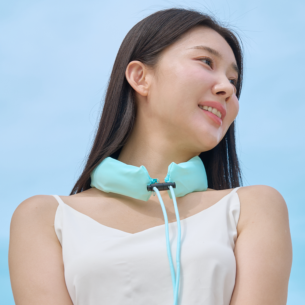 힐링팩토리  쿨민트 나인 넥쿨러 쿨 스카프 쿨링 아이스 넥밴드 여름 골프 얼음 목걸이 민트 - 상세 이미지 3