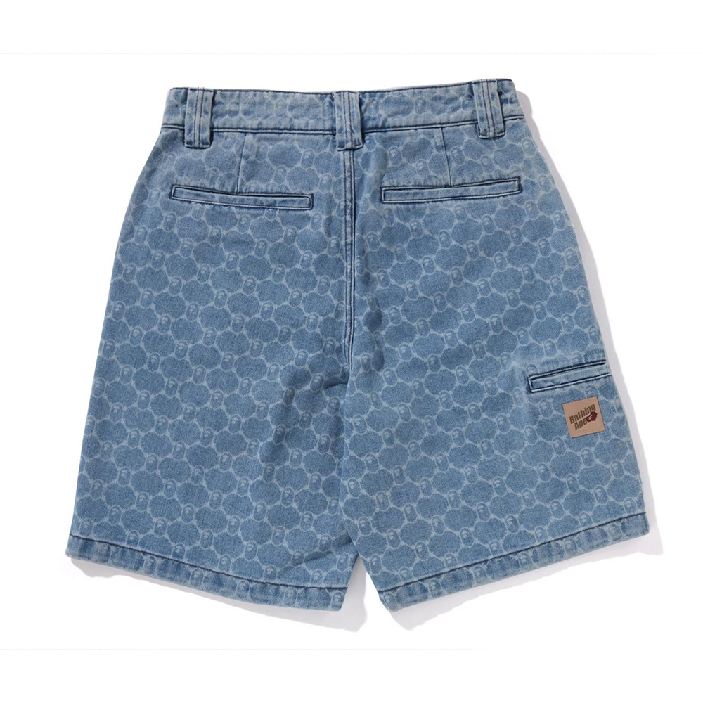 베이프 바지 COLLEGE MONOGRAM RELAXED FIT 13OZ DENIM SHORTS 1L30-151-302 - 상세 이미지 2