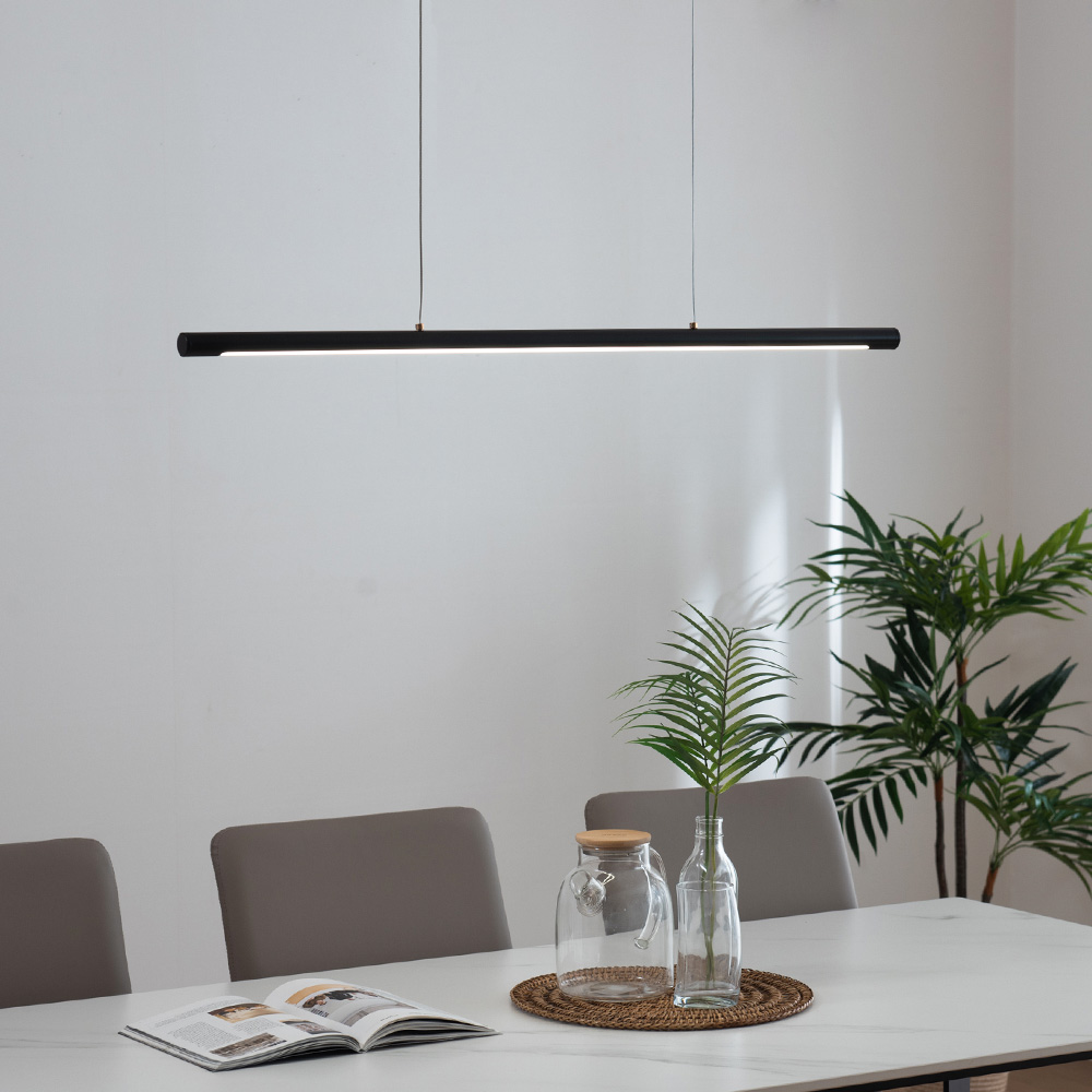 LED 식탁등 식탁조명 퓨어라인 일자 펜던트 15W 인테리어 주방 카페 천장 포인트 조명 - 상세 이미지 4