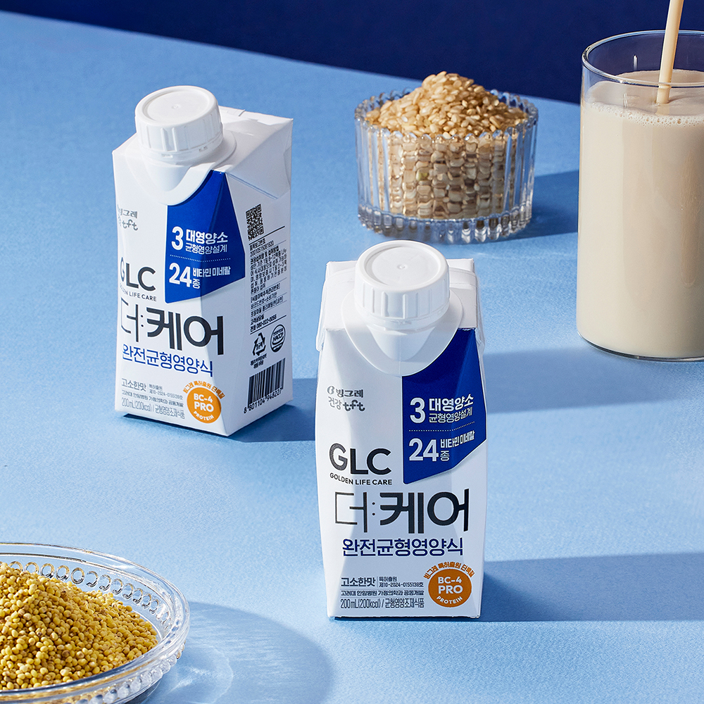 빙그레 GLC 더케어 완전균형영양식 고소한맛 200ml 18개 환자영양식