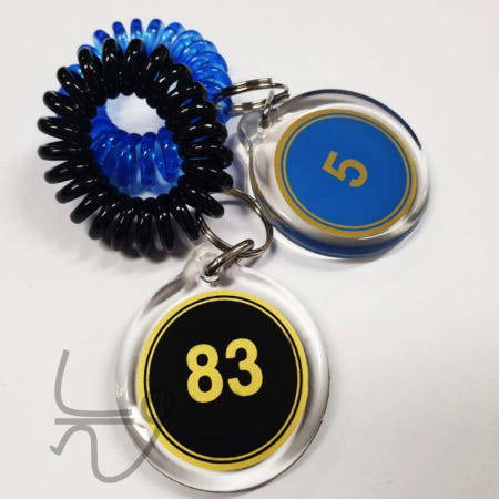 [늘ways협력사]늘ways 락커 번호키링 양면 번호표 검정 K 1500BK 플라스틱번호표 탈의실열쇠