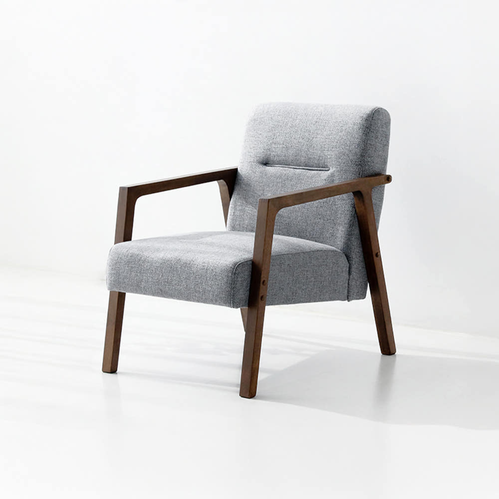 COOKY 패브릭 소파 1인 스툴미포함, 그레이 6891.1073, 1인용