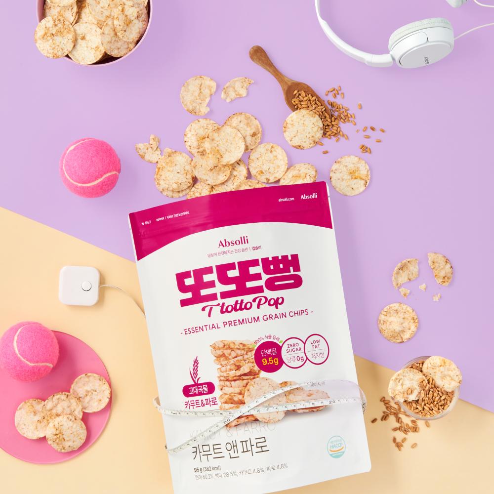 3개입 또또뻥 카무트 파로 뻥튀기 현미 고단백 과자 아기 쌀 뻥튀기 - 상세 이미지 5