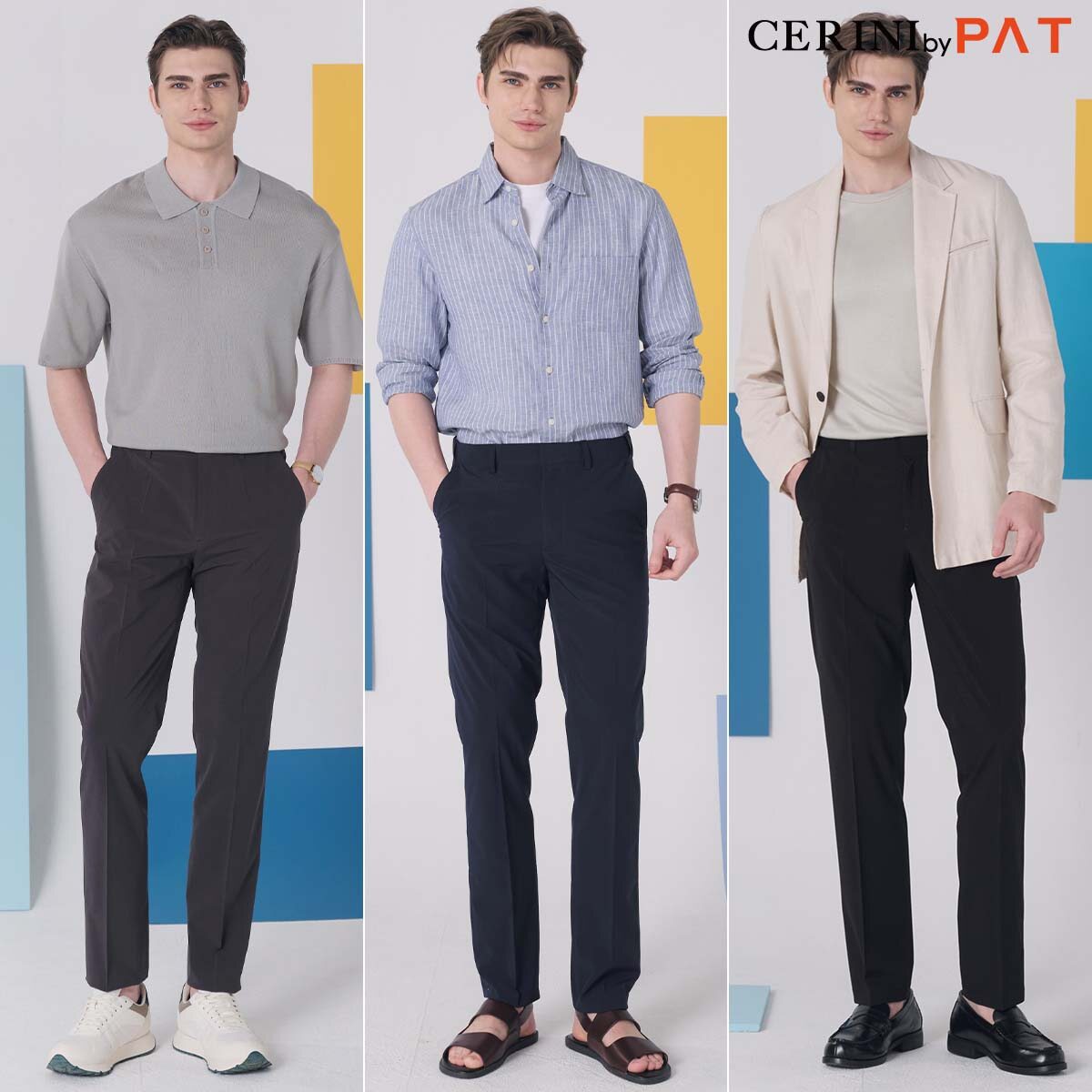 CERINI BY PAT 남성 25 쿨 릴렉스 팬츠 3종