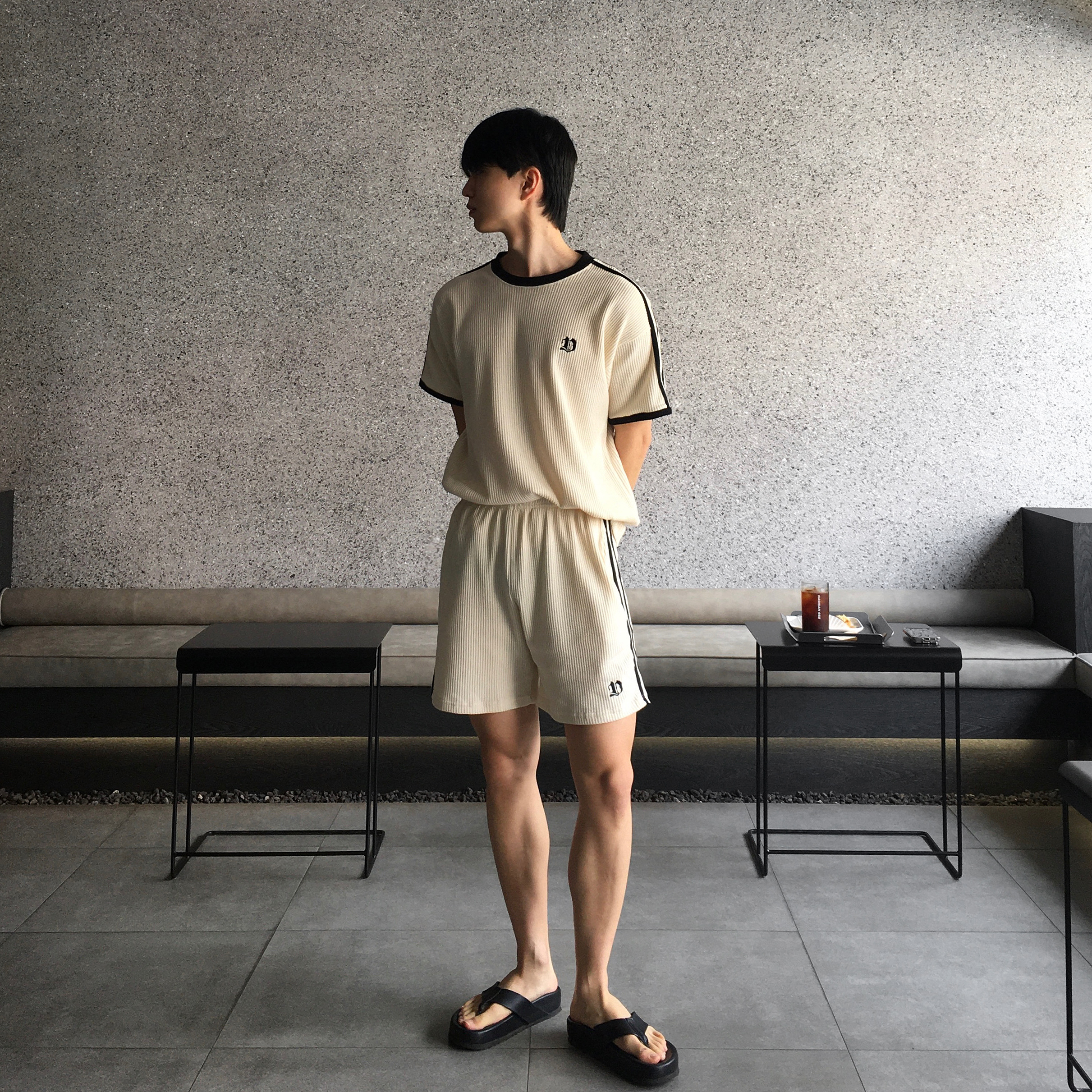 반팔셋업 남자트레이닝세트 러닝복 - 상세 이미지 3