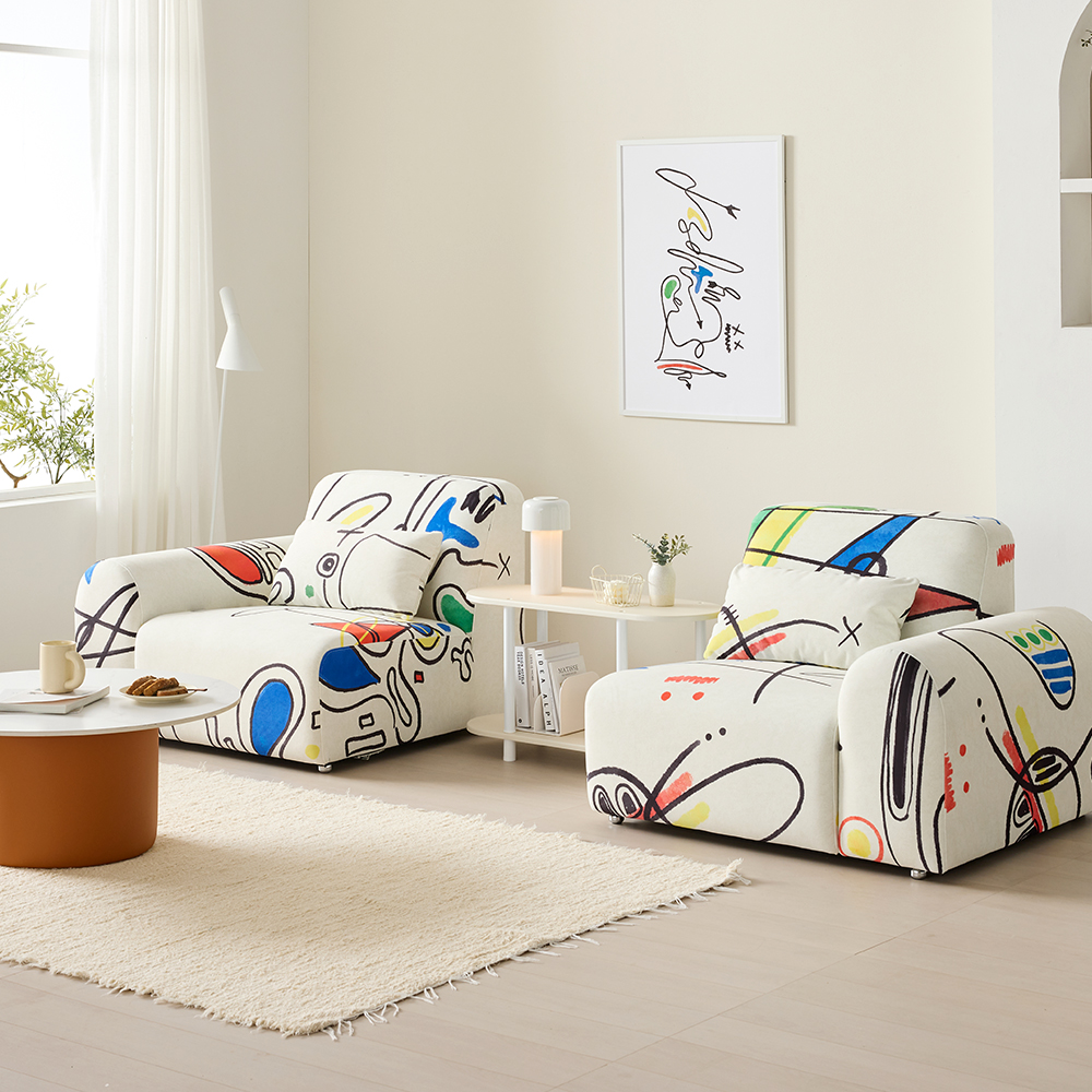 듀이 아트 3인용 쇼파 프리미엄 갤럭시 패브릭 모듈 소파 CL526