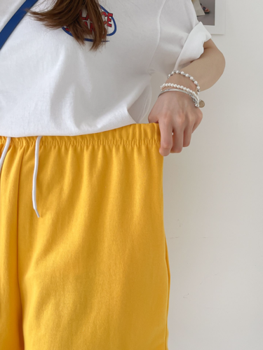 폼나나 Pomnana 루즈핏 와이드 허리조임 오빠반바지 여름 가을 팬츠 - 상세 이미지 2