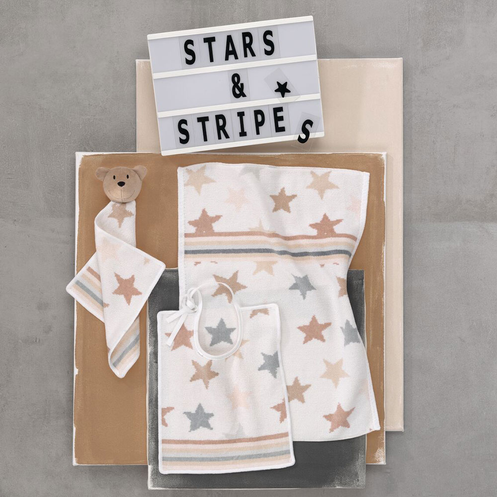 훼이라 별과스트라이프 페이스타월 25x25cm 독일직수입 먼지없는 프리미엄 손수건