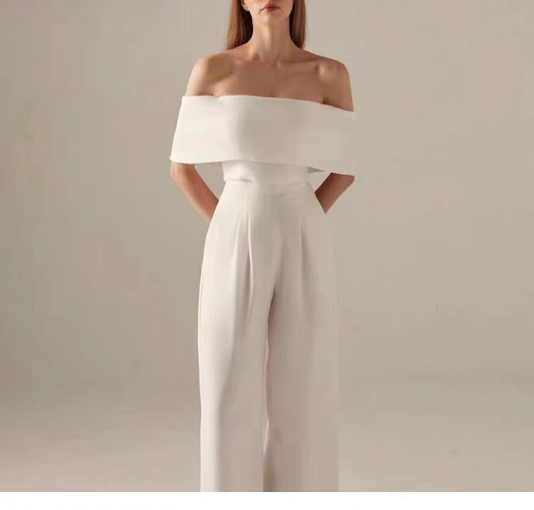 여성 웨딩 수트 오프숄더 화이트 투피스 상하세트 셀프웨딩 셋업 세미정장 촬영룩