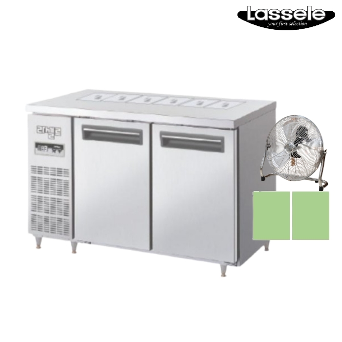 반찬테이블냉장고 1200 식당 뒷줄 6구 밧드냉장테이블 310L