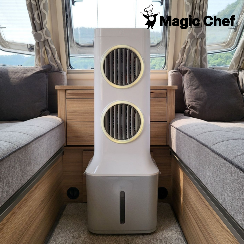 매직쉐프 BLDC 냉풍기 2구 가정용 냉선풍기 이동식 간이에어컨 얼음 냉방기