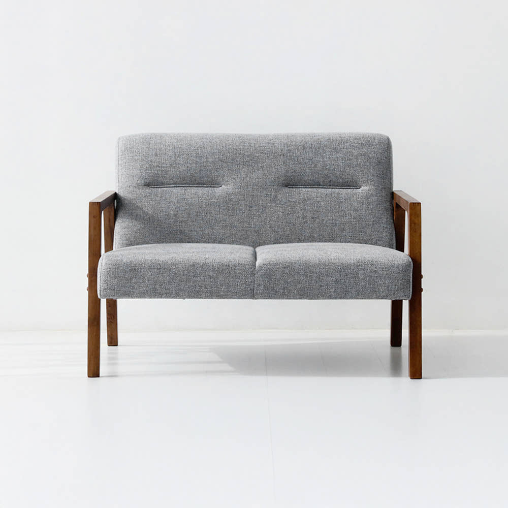 COOKY 패브릭 소파 2인 스툴미포함, 그레이 8399.0951, 2인용