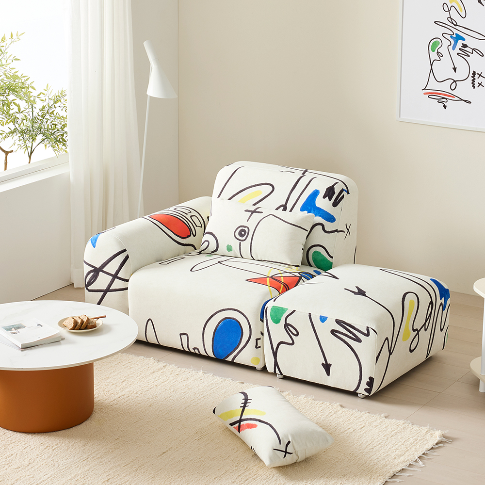 듀이 아트 1인용 쇼파 프리미엄 갤럭시 패브릭 모듈 소파 CL526