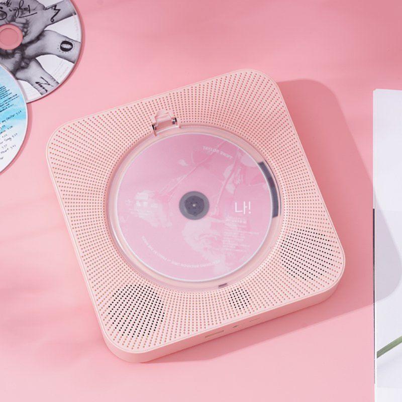 Yuexin CD 플레이어 CD 재생기 벽걸이형 블루투스 스피커 영어 학습 CD 재생 가능 화이트/충전식+커버+블루투스X - 상세 이미지 3