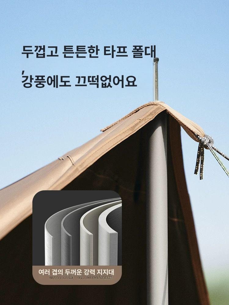 네이처하이크 경량 면타프 방수 캠핑 그늘막 미니 타프텐트 휴대용 장비 11제곱미터 6~8인용 이미지 6