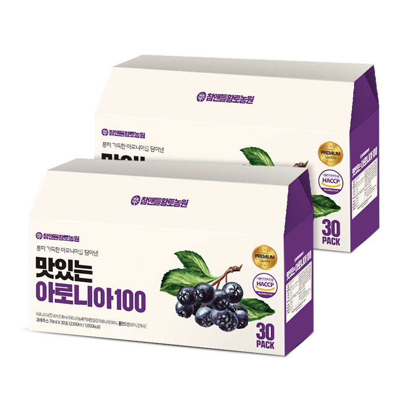 참앤들황토농원 맛있는 아로니아즙 30포, 2개 - 상품 이미지