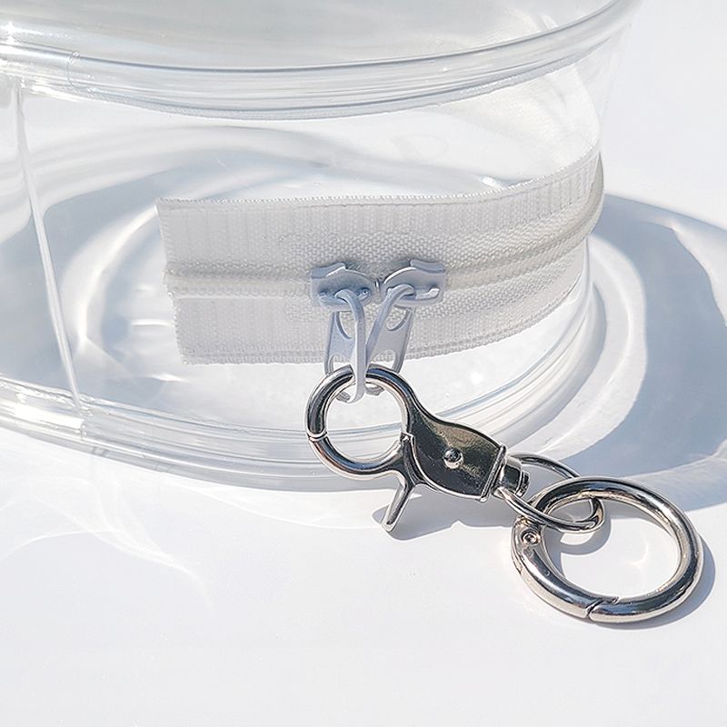 투명 PVC 솜 인형 미니 파우치 키링 보관 방수 원형 가방 가챠 피규어 5CM 10CM - 상세 이미지 3