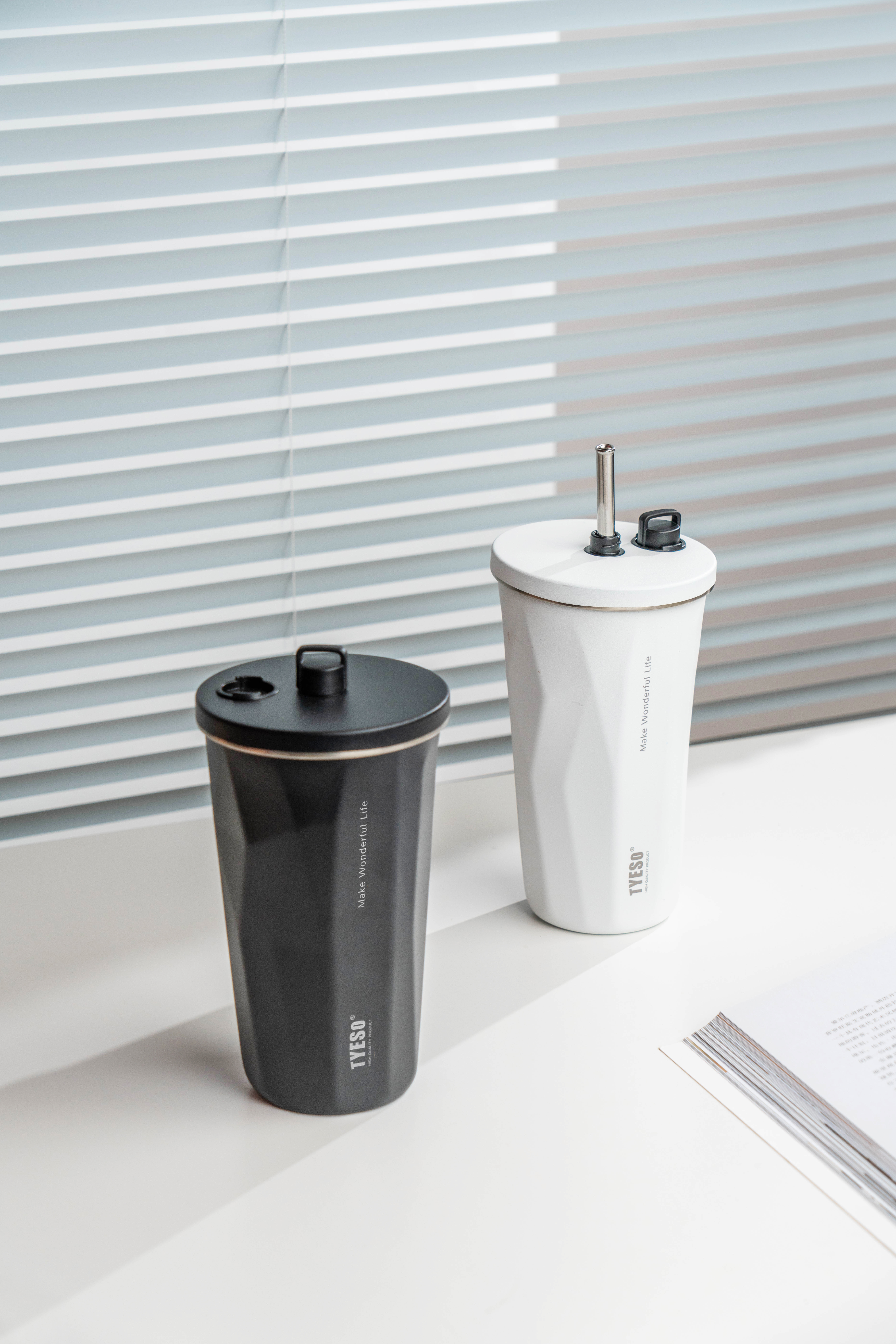 TYESO 올스텐 텀블러 대용량 빨대 텀블러 보냉 보온 캠핑 직장인 운동 600ml, 오렌지 이미지 7