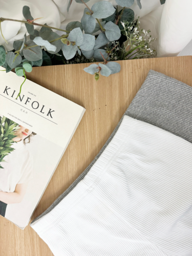 폼나나 Pomnana 슬림핏 반바지 골지 하비바이커 편안한 포인트 팬츠 - 상세 이미지 2