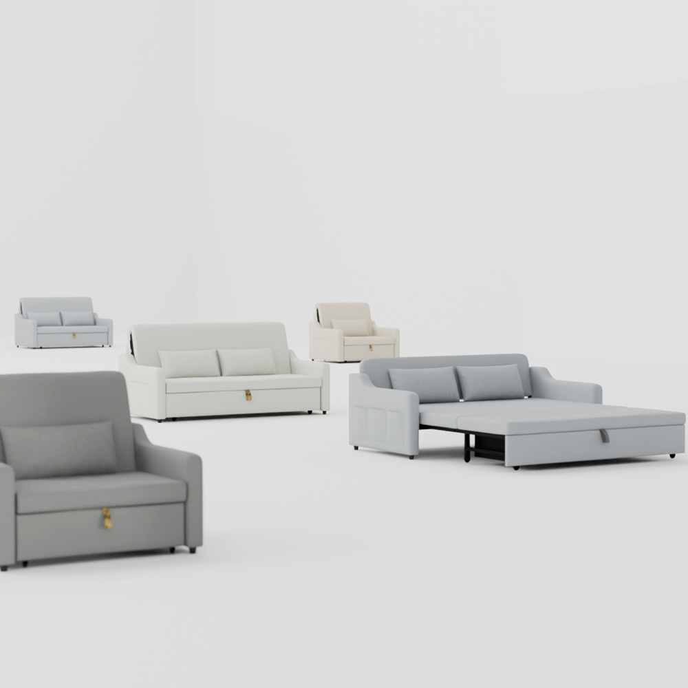 델브스 룩스 패브릭 1인용 컴팩트(810mm) 접이식 소파베드 쇼파 침대