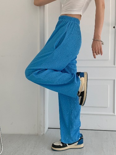 폼나나 Pomnana 오버핏 기본 주름 긴바지 발리 데일리 편한 팬츠 - 상품 이미지