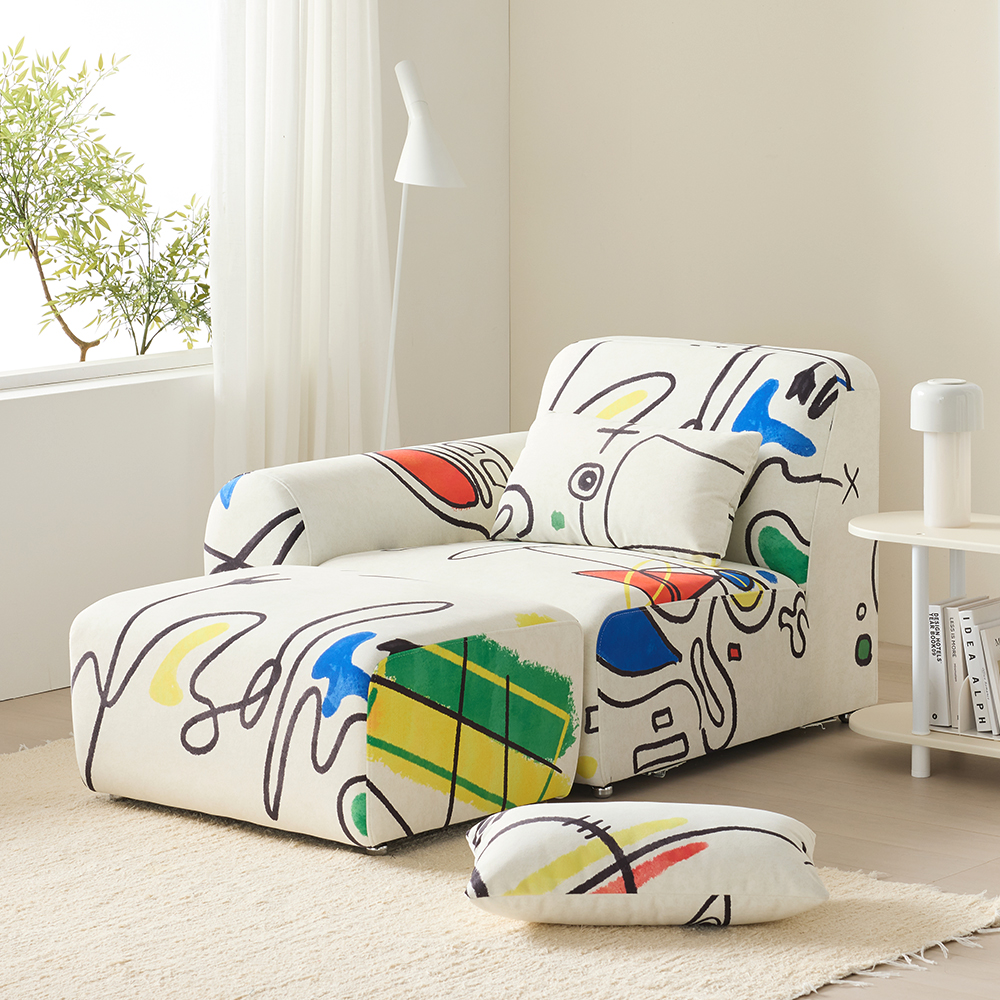 듀이 아트 1인용 쇼파 프리미엄 갤럭시 패브릭 모듈 소파 CL526