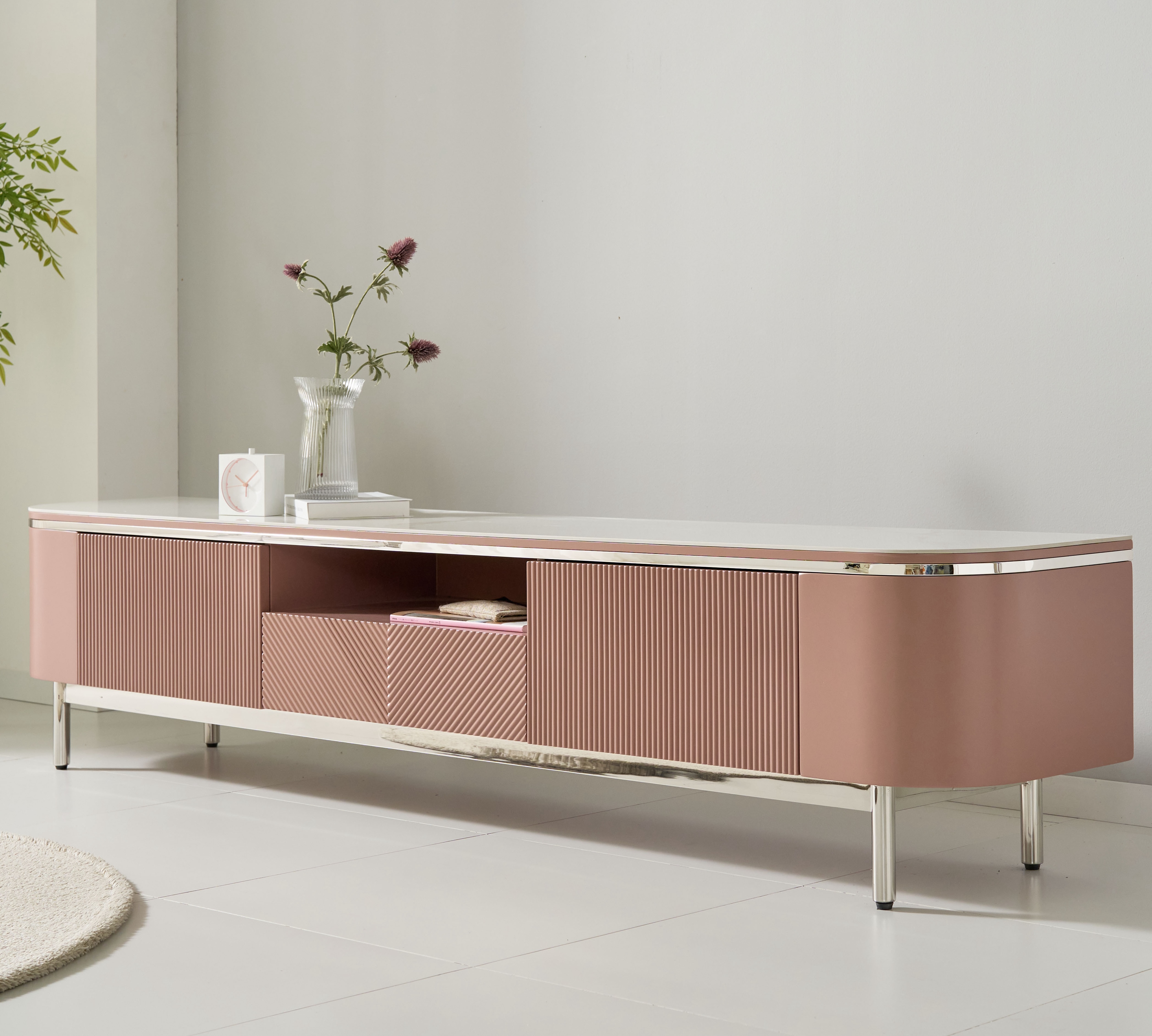 블레어 천연 통세라믹 거실장 대리석 TV 티비 다이