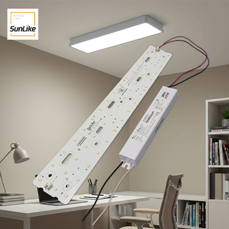 LED 모듈 방등 주방 60W 418x70 3장 교체 절연KS 솔루엠 안정기 썬라이크LED