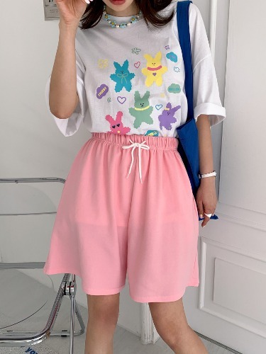 폼나나 Pomnana 루즈핏 와이드 허리조임 오빠반바지 여름 가을 팬츠 - 상품 이미지