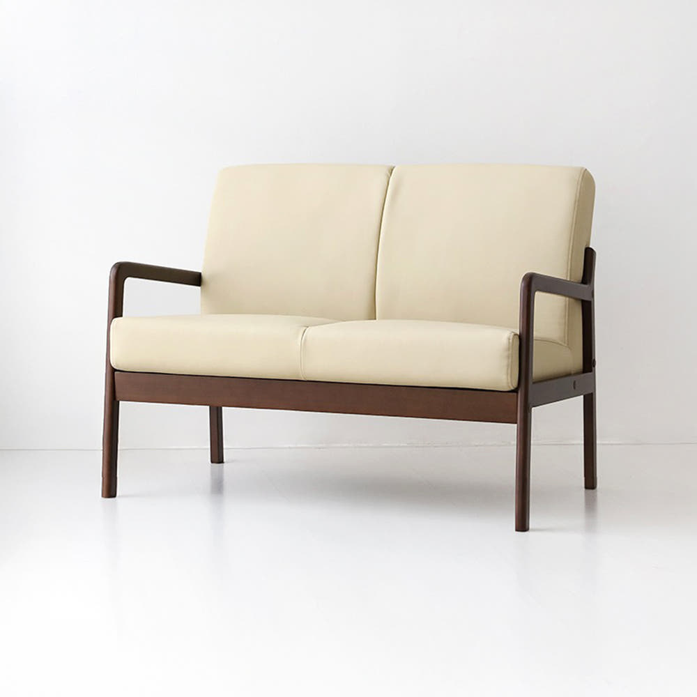 몽딜 2인 소파 스툴미포함, PU 베이지 1578.0564, 2인용