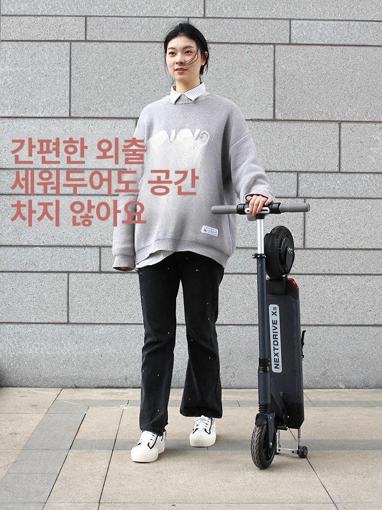 Jabellokick 전동킥보드 접이식 좌식 얇은 휴대용 보조바퀴 출퇴근 초경량 앉아서타는 - 상세 이미지 3