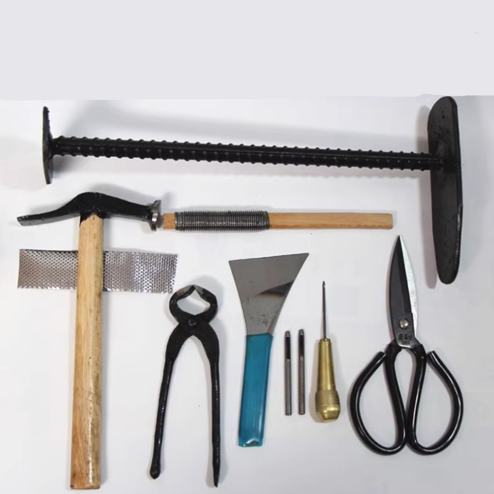 신발 수리 도구 세트 관리 수선 운동화 가죽 클리너 방수 스프레이 꾸미기 신발깔창 10개 도구 세트